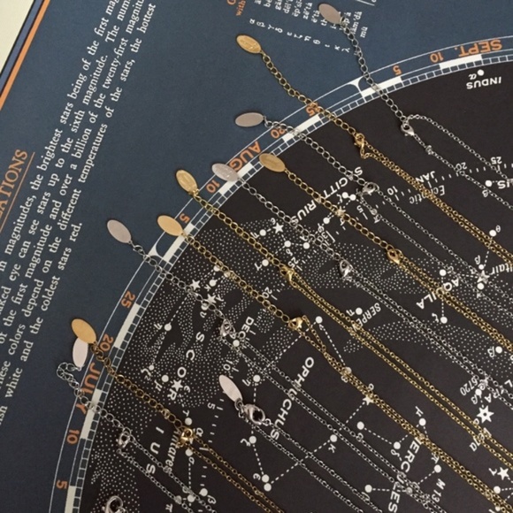 Marcia Moran Initial Necklace Gold Silver Druzy - Picture 3 of 5